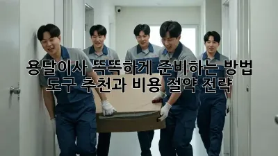 용달이사, 똑똑하게 준비하는 방법! 도구 추천과 비용 절약 전략